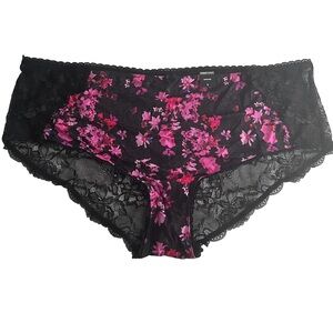 Torrid Floral Microfiber Mid-Rise Hipster Lace XO Back Panty Size 5X